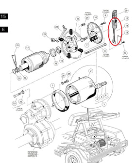 A.A Hall Effect Speed Sensor GE motor connector view to aid installation.