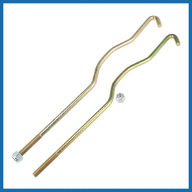 A ABSOPRO bronze-tone metal clamp offers durable battery support.