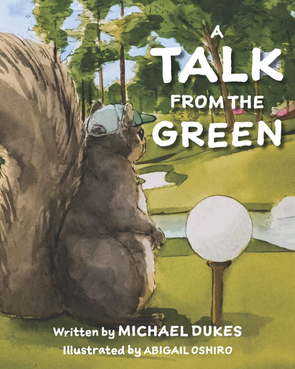 A Talk from the Green cover illustration inviting cozy bedtime reading for golf-loving families.
