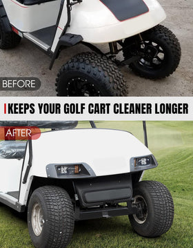 Bolt-on installation of A & UTV PRO shield on EZGO TXT