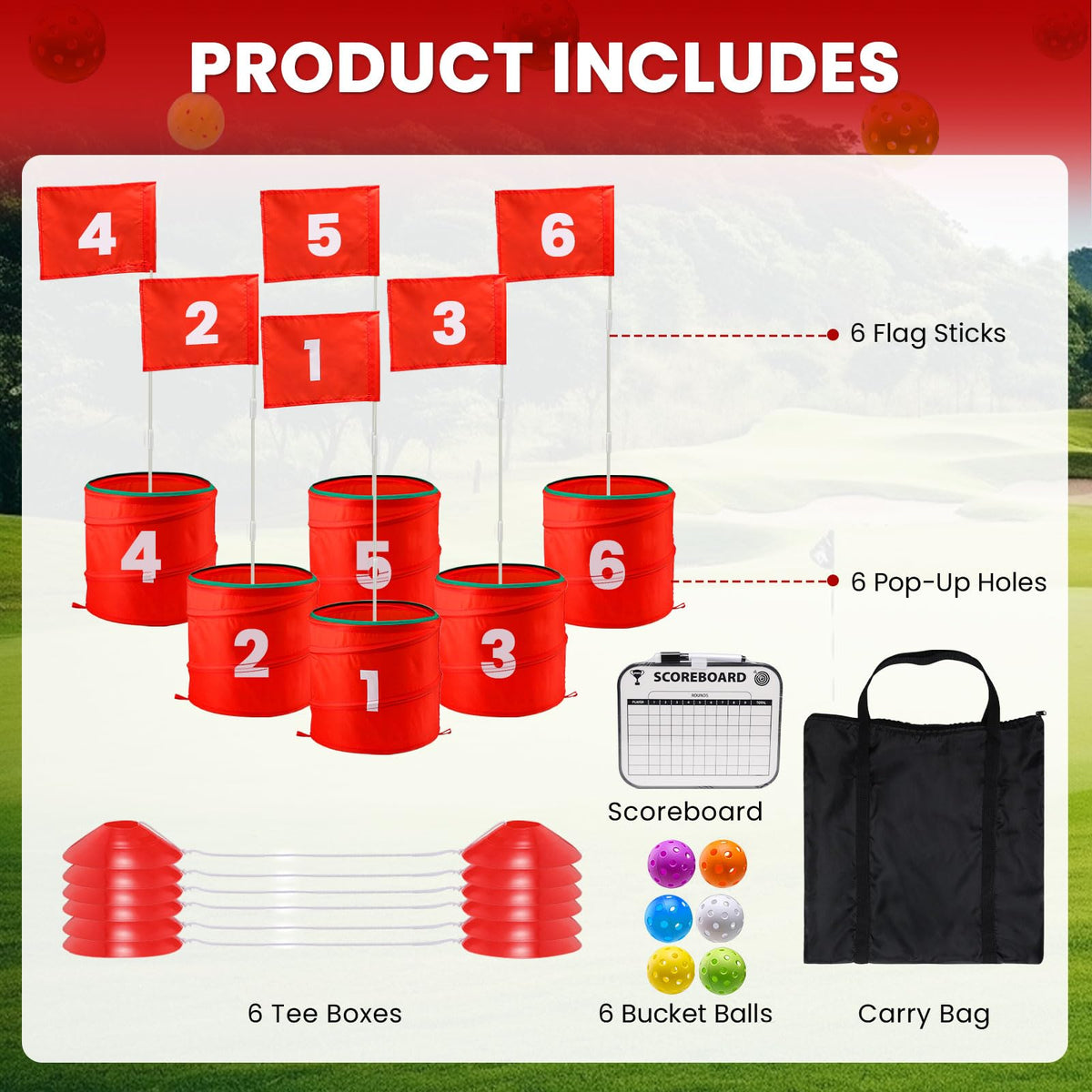 A11N SPORTS Finchley 6-hole layout adds variety for customized backyard rounds.