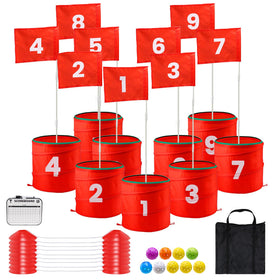 A11N SPORTS Finchley backyard golf chipping bucket game on grass for family fun
