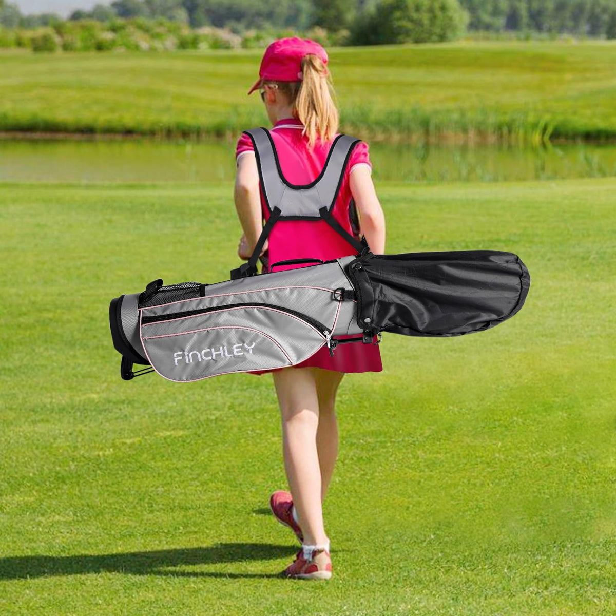 A11N SPORTS Finchley lightweight stand bag with kid-friendly straps