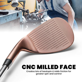A11N Sports Finchley wedges forged-soft feel enhances touch from tight lies.