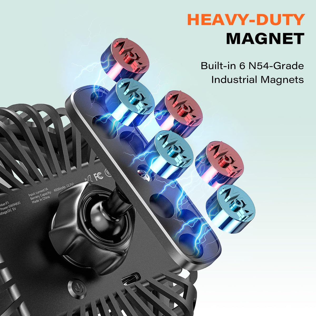 A2C 360-degree adjustable fan delivers breeze from any angle