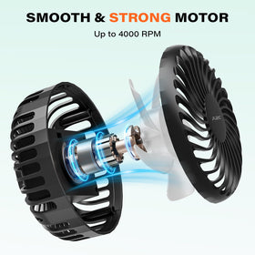 A2C 4000 RPM motor provides strong, smooth airflow in a compact form
