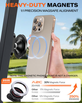 A2C golf holder with 360-degree rotation for landscape use