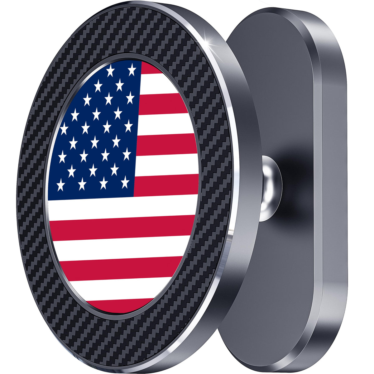 A2C alloy magnetic golf cart phone holder front view for course use