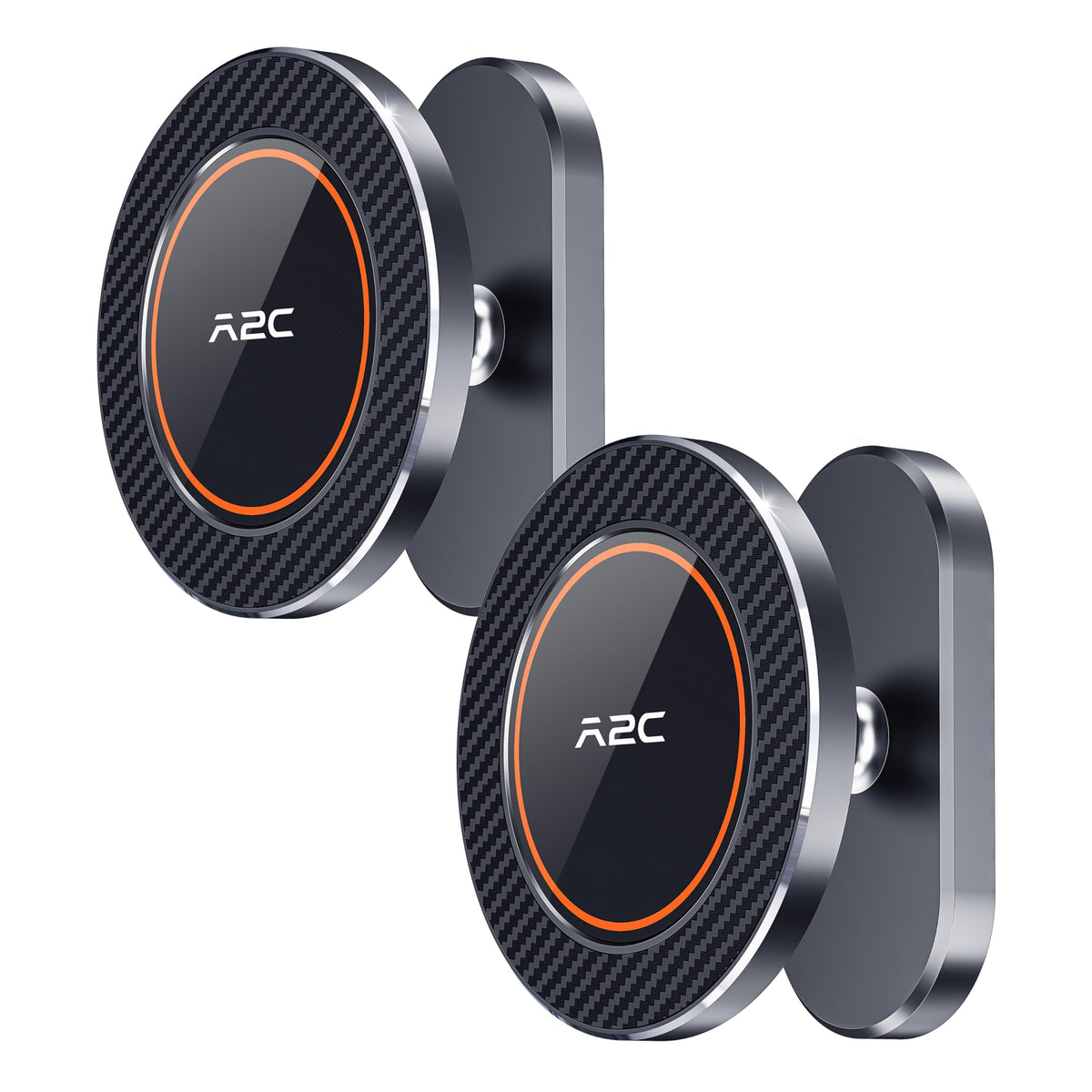 A2C alloy magnetic golf cart phone holder side view shows rugged on‑course stability