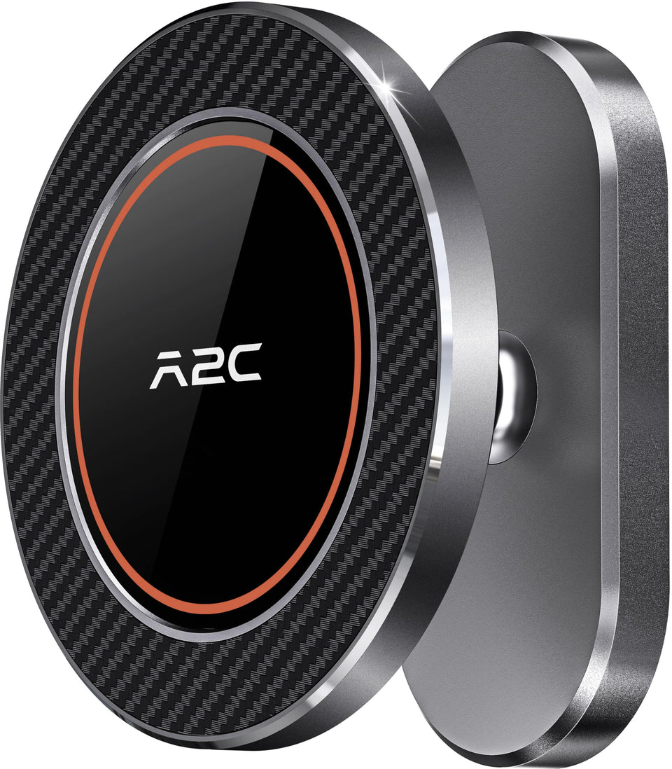 A2C alloy magnetic golf cart phone holder with MagSafe compatibility for quick GPS access