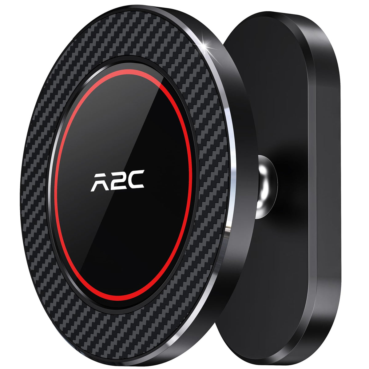 A2C Alloy magnetic golf phone holder front view for effortless phone access