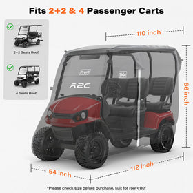 A2C cart cover strapped with adjustable buckles for windproof fit
