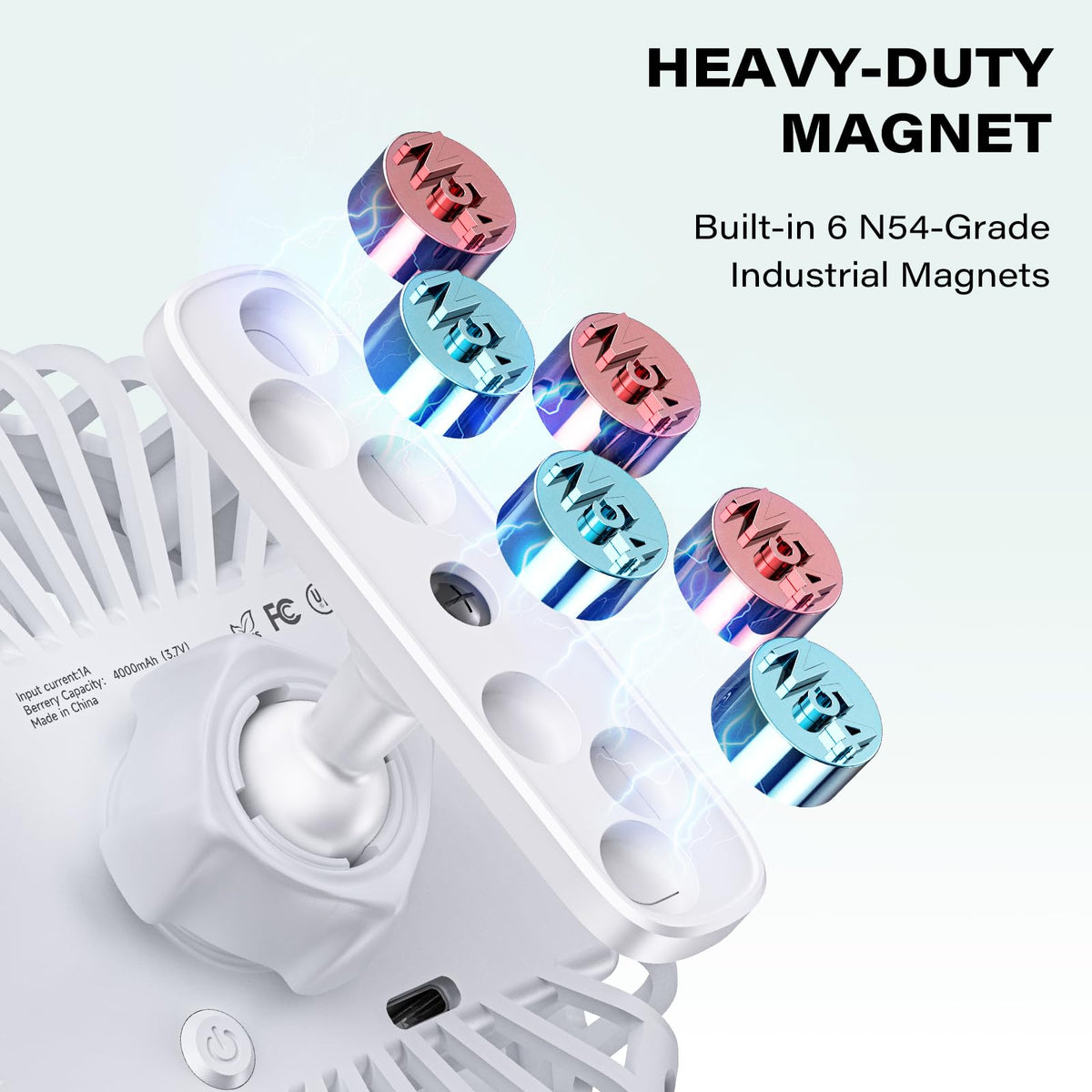 Compact rechargeable battery pack for portable cooling without cords
