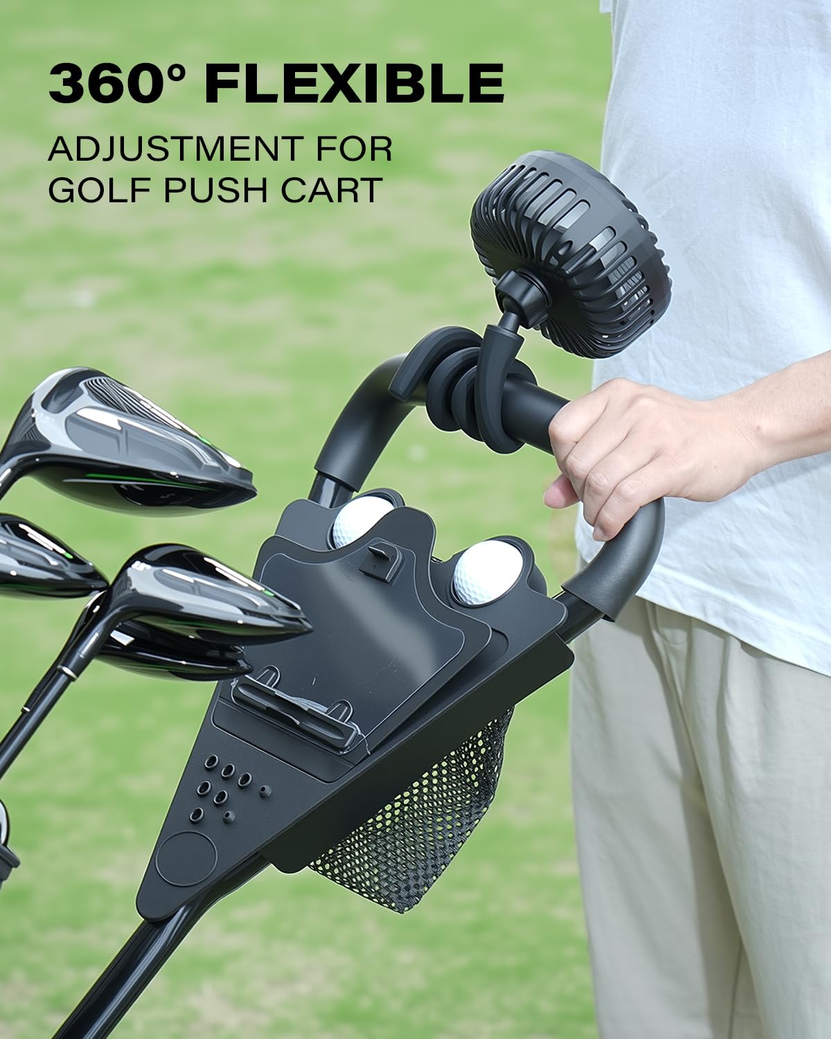A2C 16.5-inch gooseneck flexibly directs breeze precisely where needed.