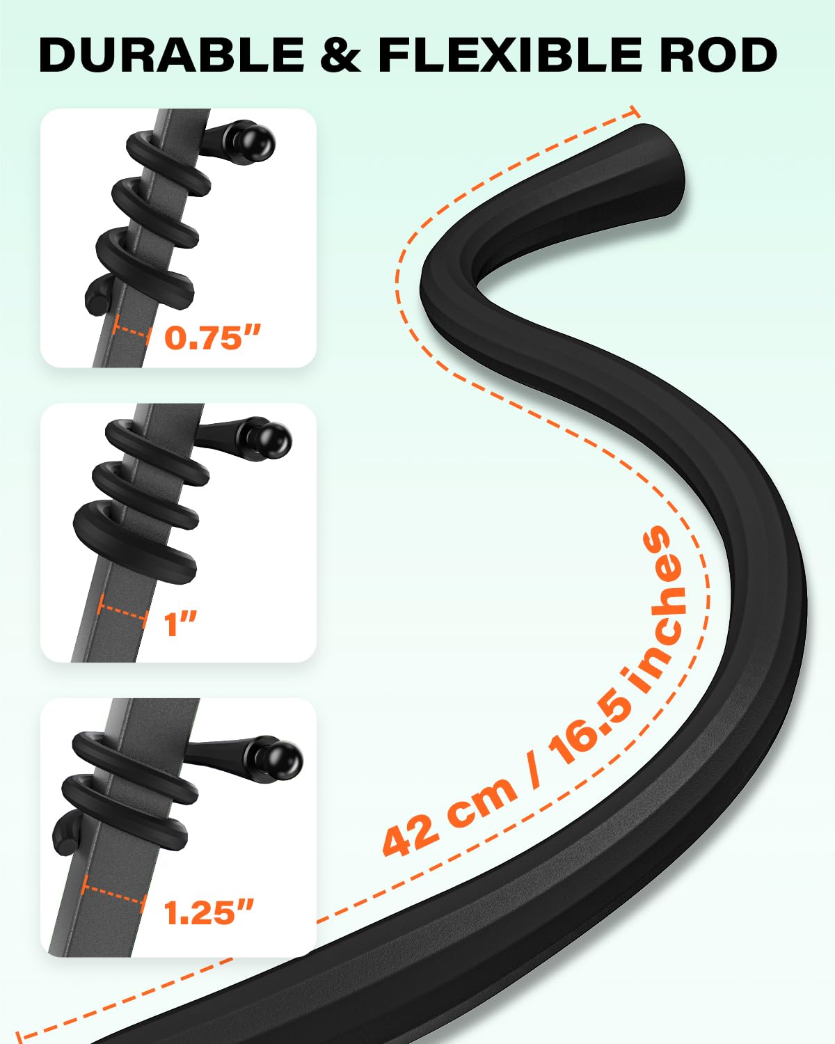 A2C fit on square tube frames 0.75–1.25 in ensures secure mounting.