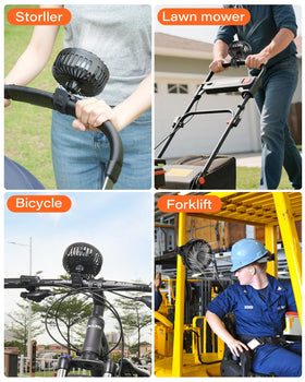 A2C golf fan used on carts, forklifts, treadmills, and scooters