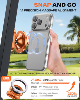 MagSafe alignment ensures quick attachment for iPhone 12–17 series