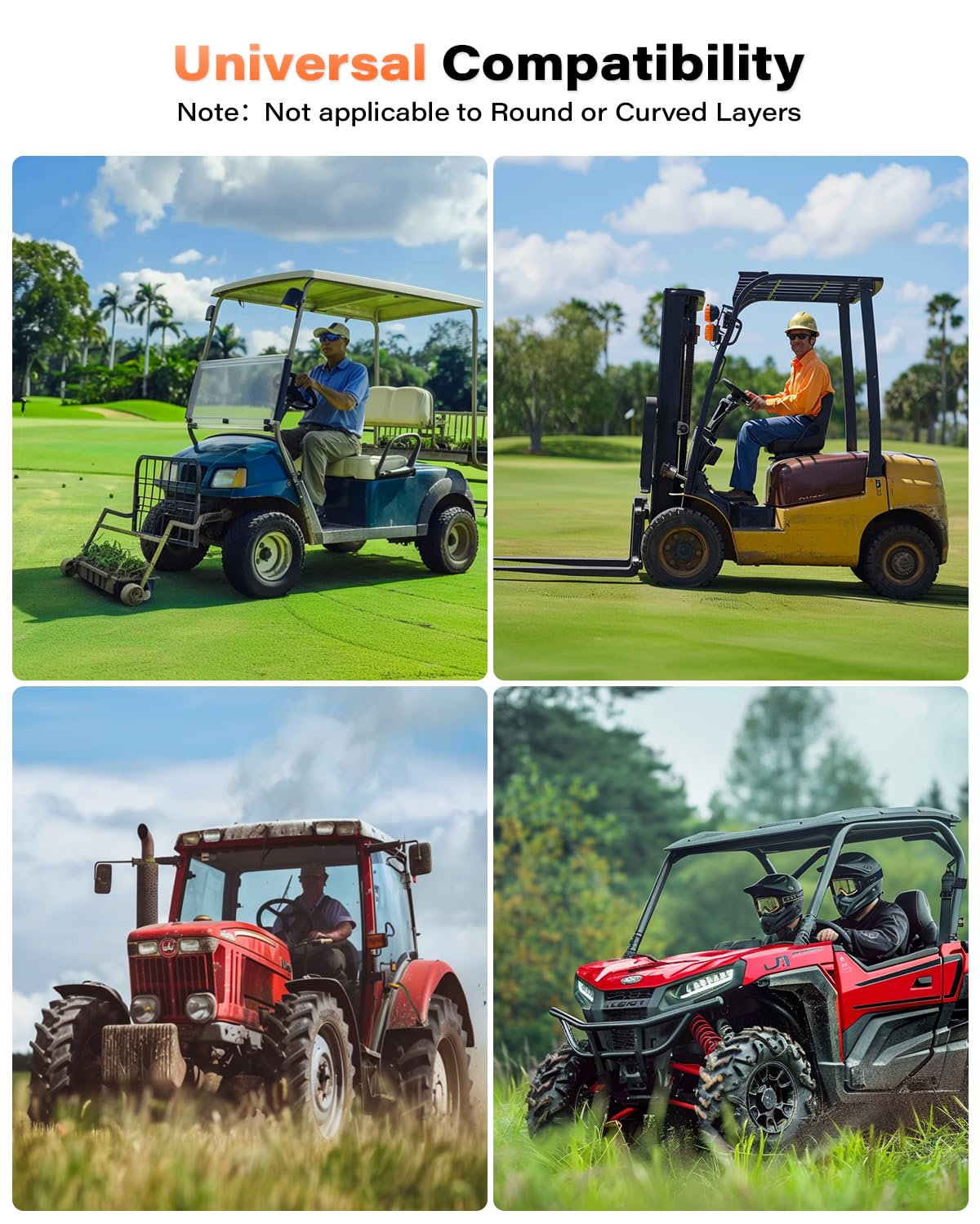 Universal compatibility: EZGO, Yamaha, Club Car and more.
