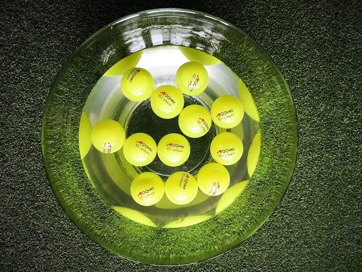 A99 Golf Floater Ball close-up shows 432 dimples for a realistic feel.
