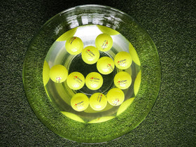 A99 Golf Floater Ball close-up shows 432 dimples for a realistic feel.