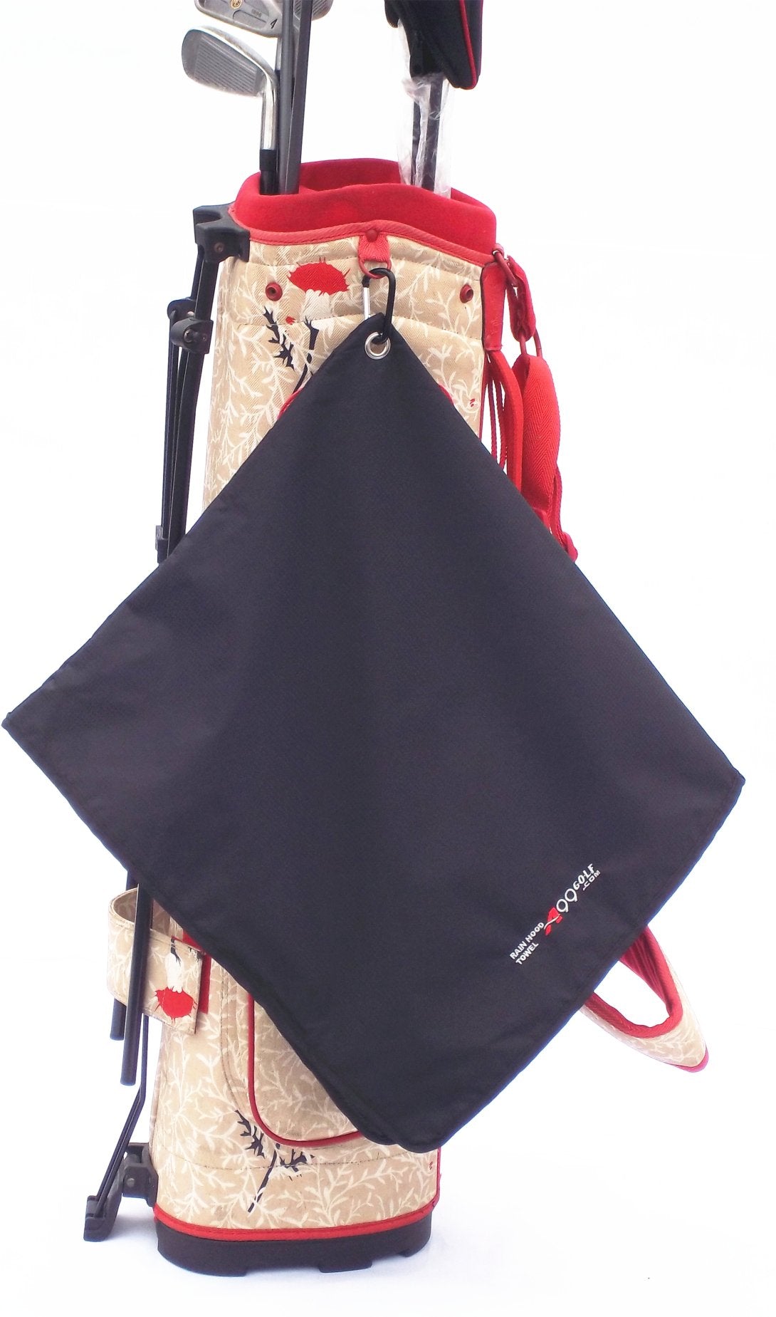 A99 Golf Rain Hood Towel in blue ready for rain