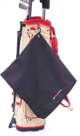 A99 Golf Rain Hood Towel in blue ready for rain