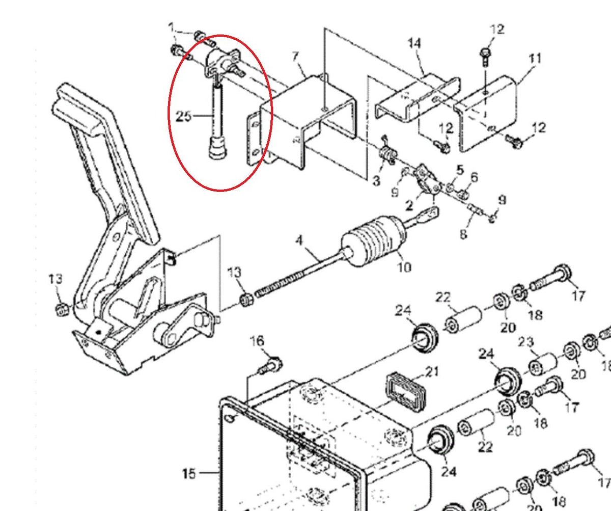 A.A throttle sensor assembly plugged into Yamaha cart with plug-and-play harness for quick upgrade.