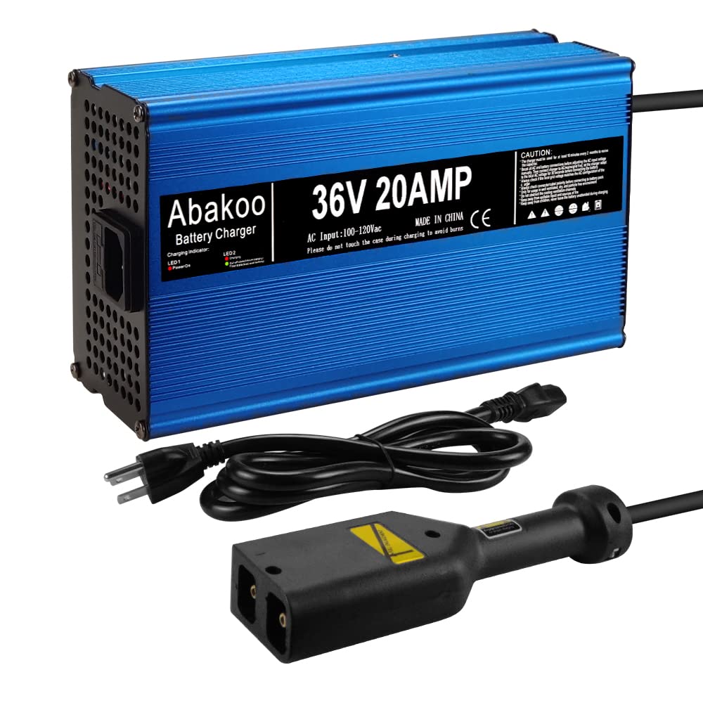 Abakoo 36V 20A charger with D-Plug for EZGO TXT in action