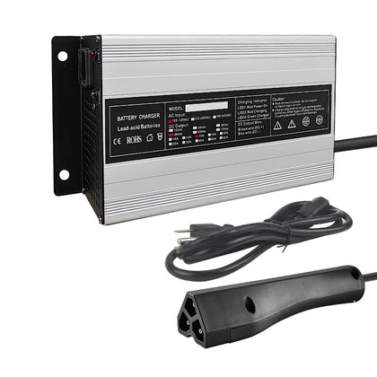 Abakoo 48V 15A RXV charger front view for fast golf cart charging.