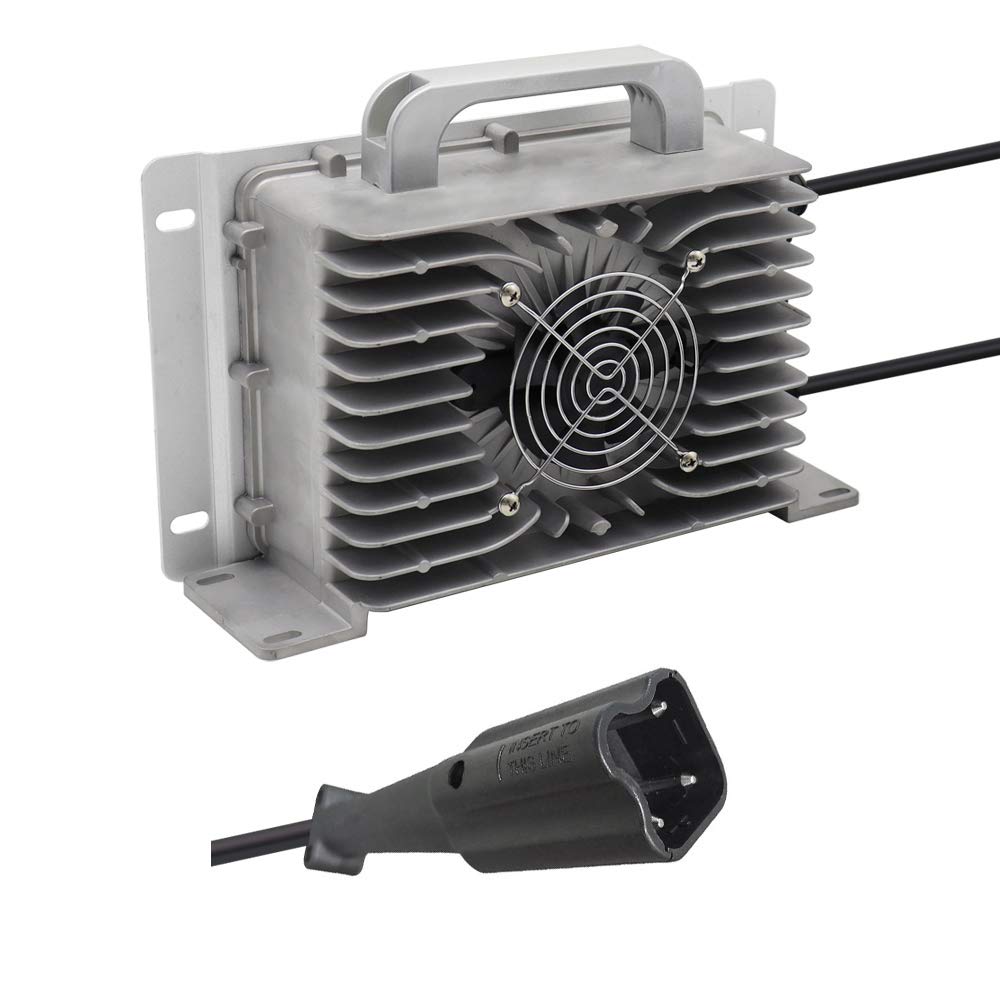 Abakoo 48V 17A Yamaha G29 charger front view highlighting compact design for easy handling