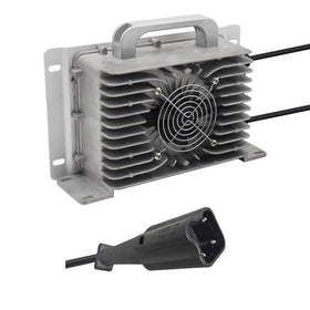 Abakoo 48V 17A Yamaha G29 charger front view highlighting compact design for easy handling