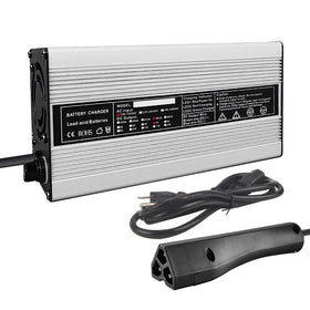 Abakoo 48V 5A RXV charger front view for dependable on-course charging.