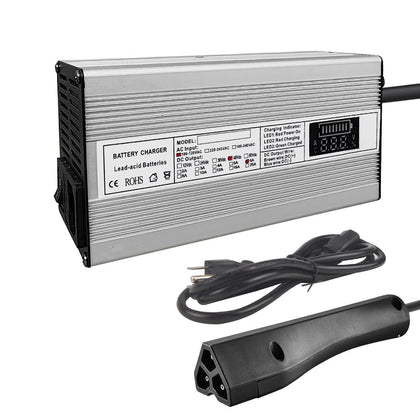 Abakoo 48v 6a rxv golf cart charger with LED display for easy monitoring.
