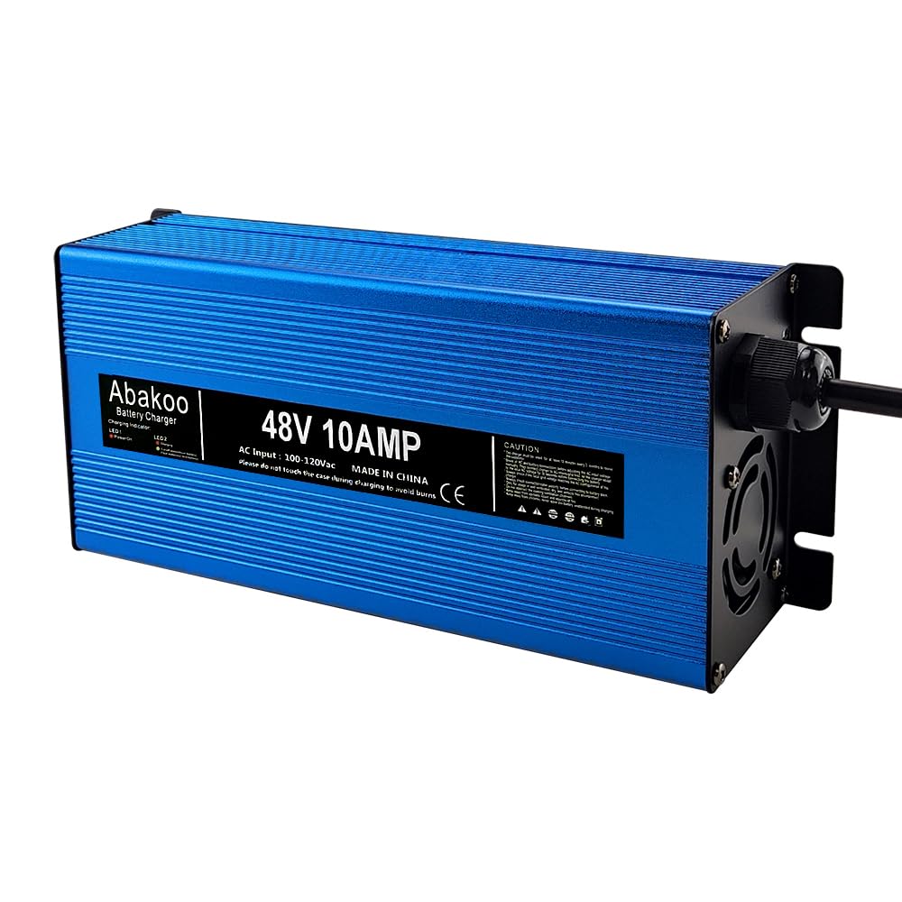 Abakoo 58.8V DC output detail supports reliable golf cart charging.