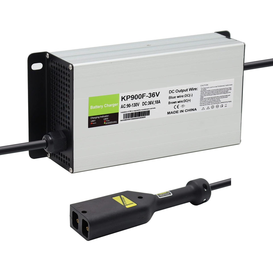 Abakoo battery charger 36V-18A with D-Plug for EZGO TXT, ready to plug in