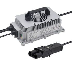 Abakoo golf cart charger with 2-pin plug showing compact 48V 15A charging.