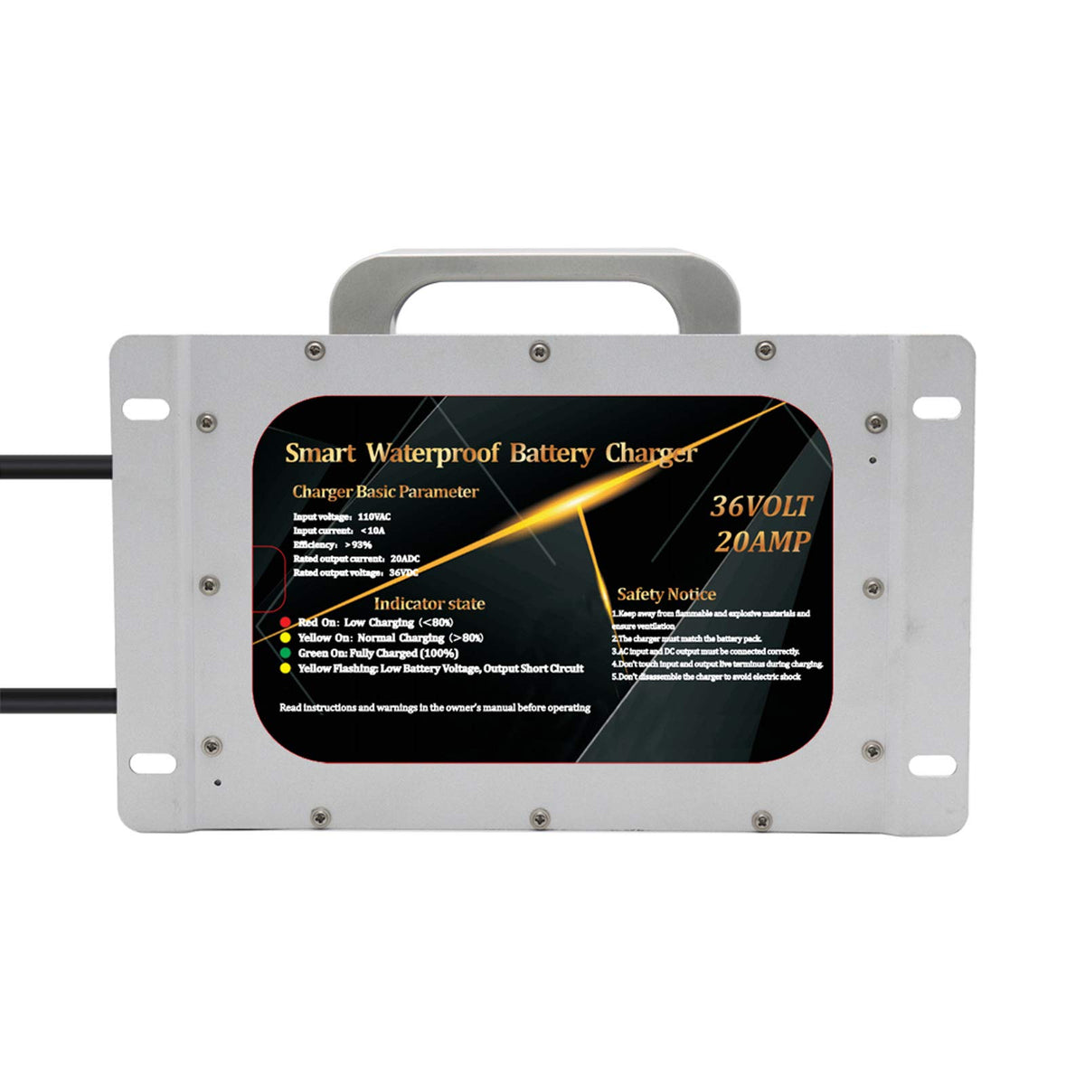 Abakoo LED status indicators show charging stages clearly