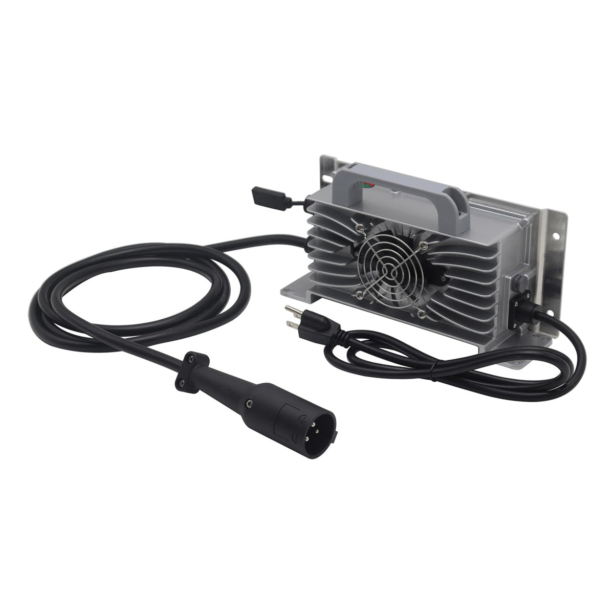 Abakoo lightweight charger with carry handle for easy transport between carts.