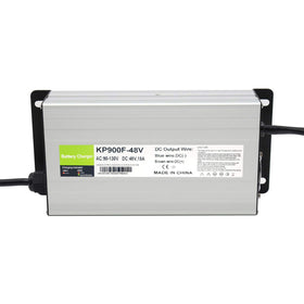 Abakoo charger set up for overnight charging on EZ-GO golf cart.