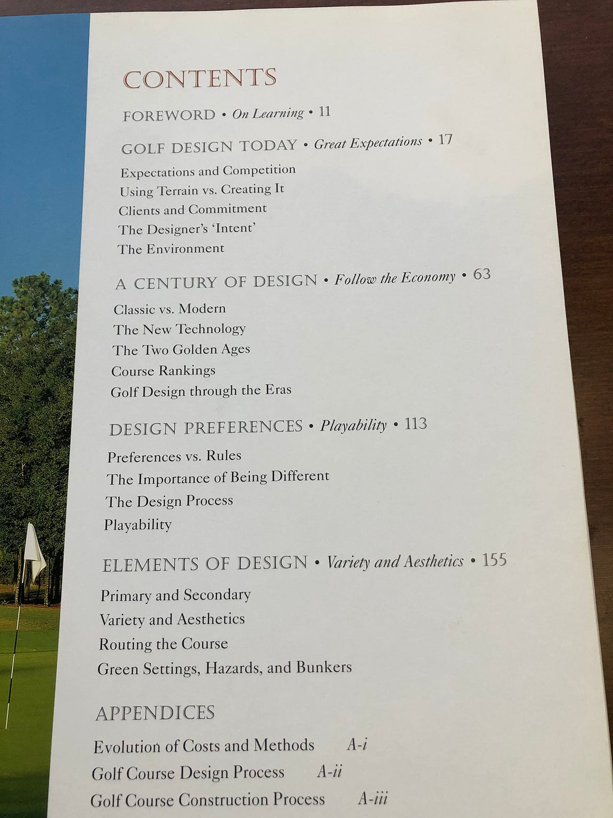 Abrams Books Golf Course Designs detailed illustration aiding study of natural-form layouts.