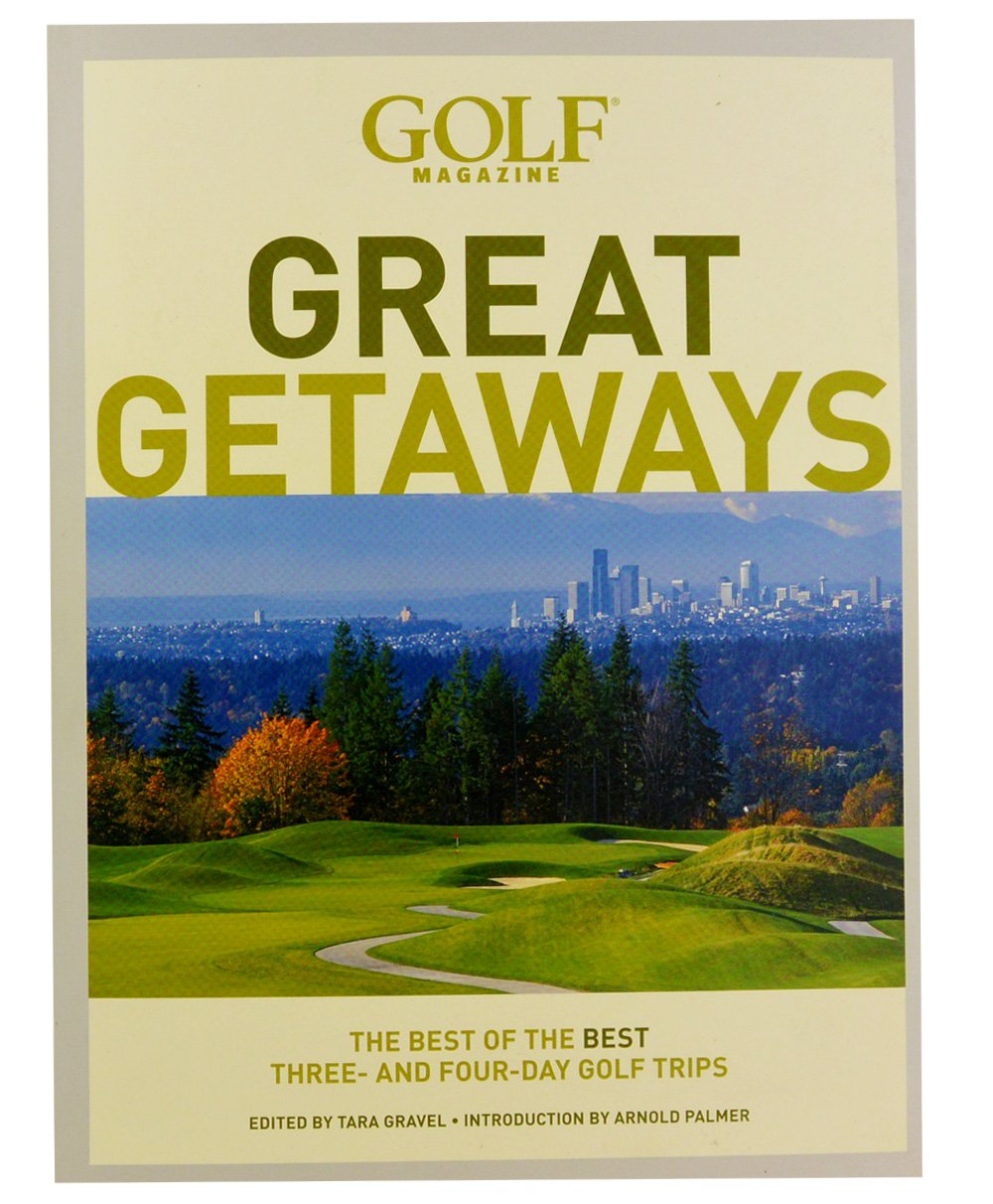 Abrams Books Golf Great Getaways cover highlighting top three- and four-day golf trips for avid golfers.