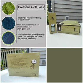 Accessorizable glow-in-dark finish helps locate balls in twilight rounds