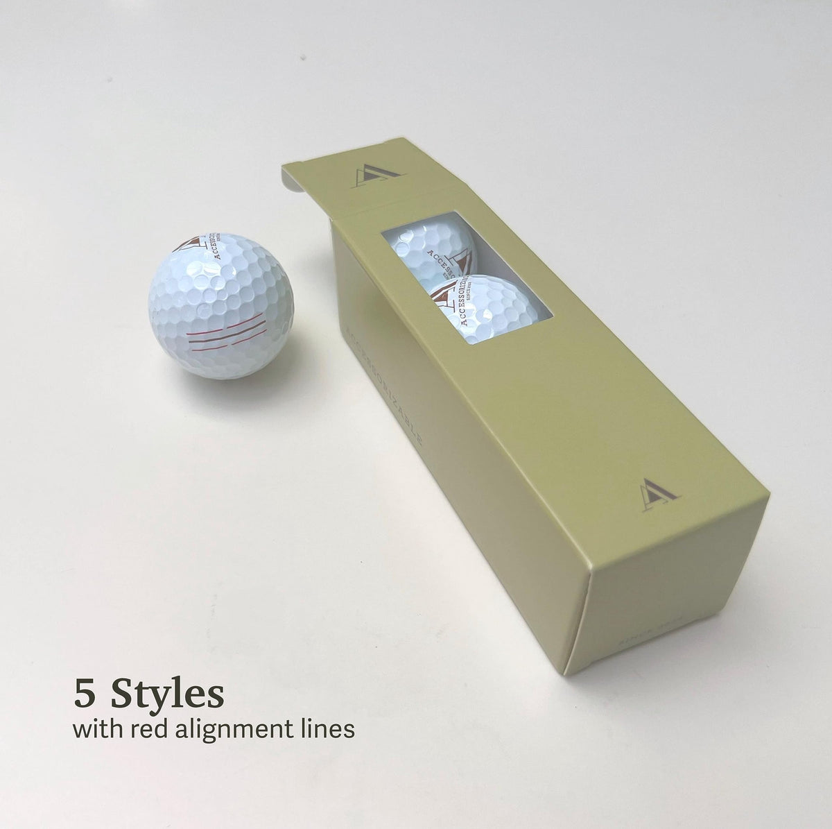 Accessorizable urethane golf balls with multicolor designs for easy spotting