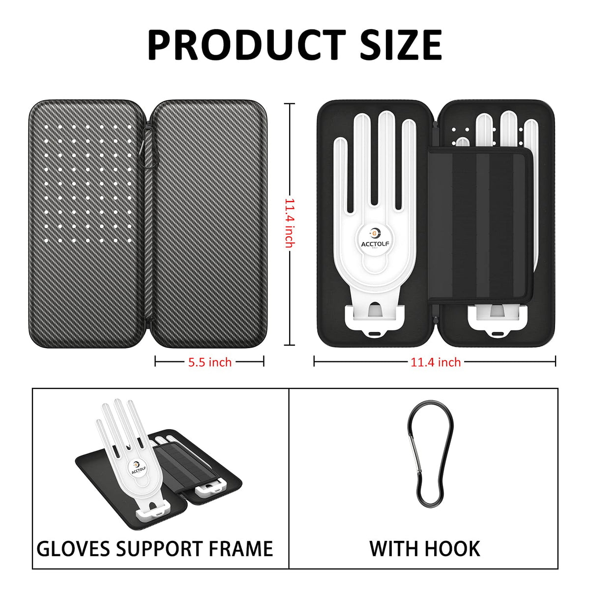 ACCTOLF Golf Glove Case compact-portable-design fits in a golf bag.