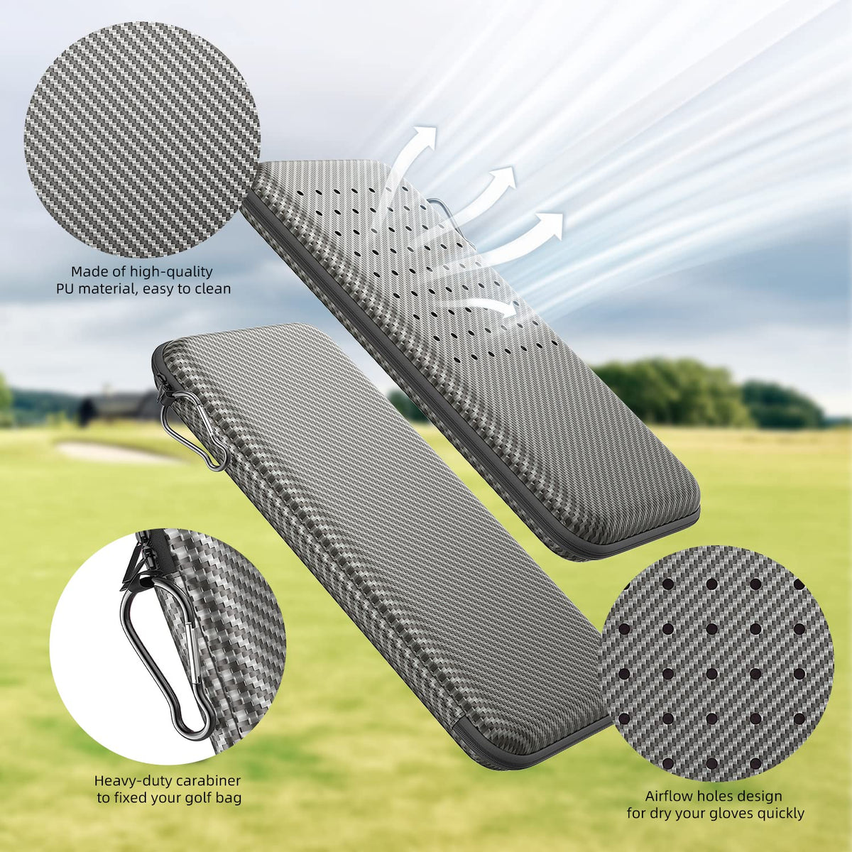 ACCTOLF Golf Glove Case organized-accessories for quick gear retrieval.