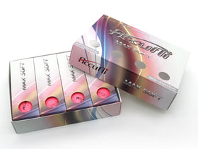 ACCUFLI Max Soft crystal cover ball enhances visibility and feel on greens.