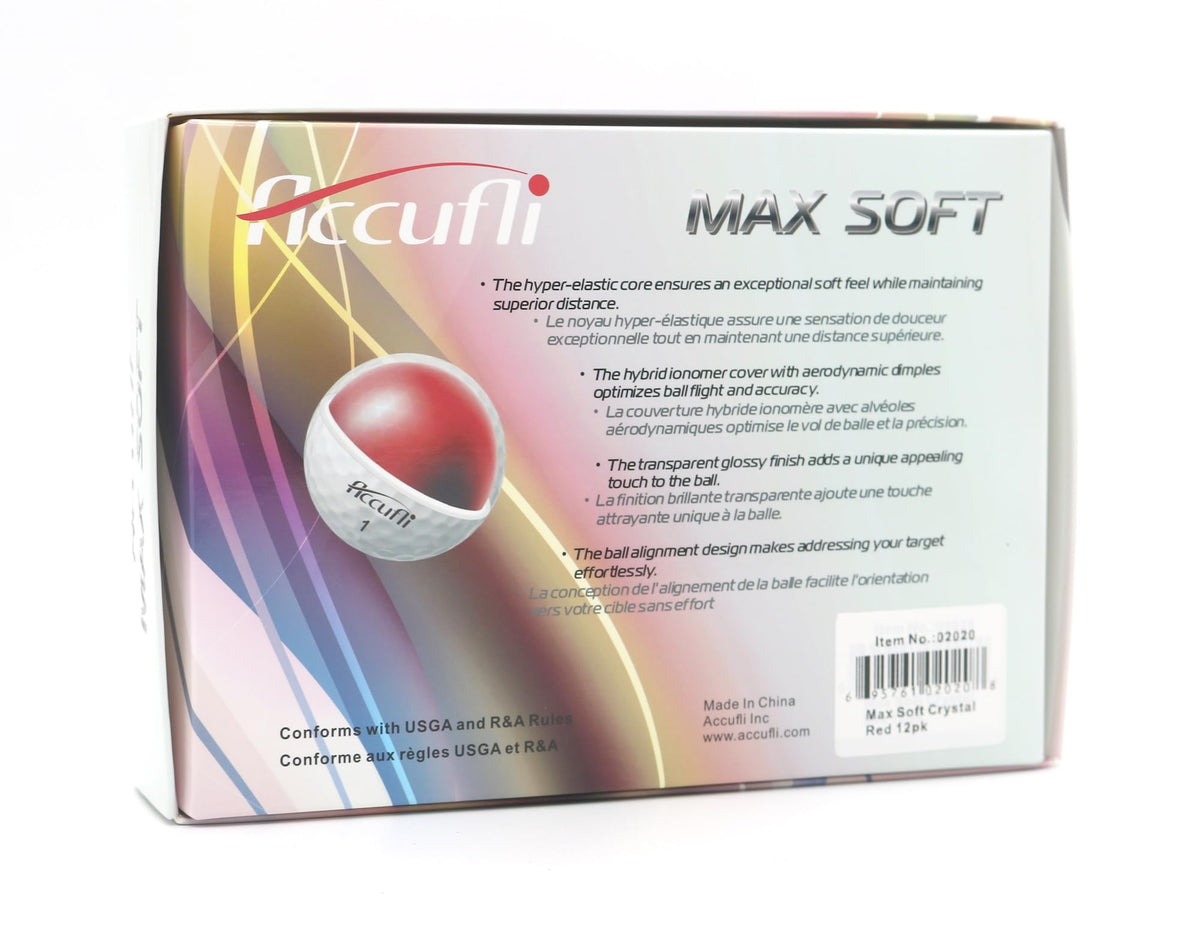 ACCUFLI Max Soft Crystal Red ball demonstrates alignment cues for better aiming