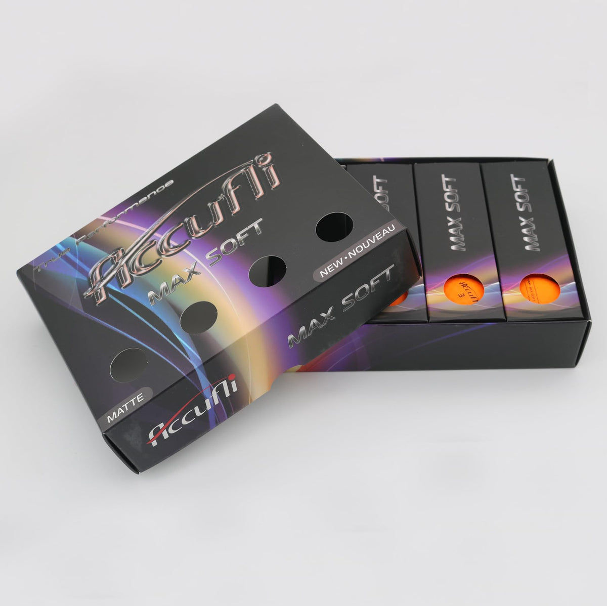 ACCUFLI Max Soft matte orange 12pk side view demonstrates alignment design for better targeting