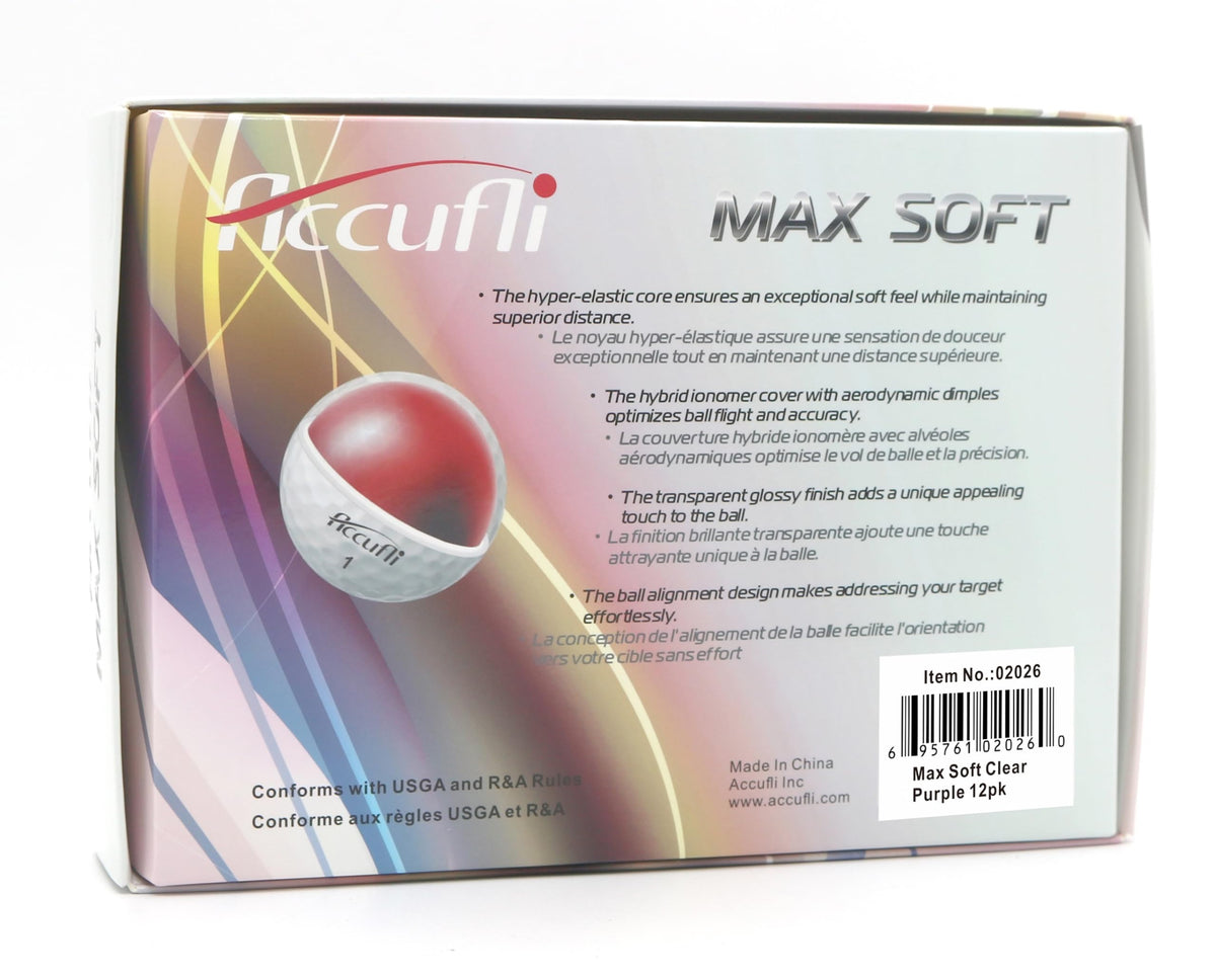 ACCUFLI Max Soft aerodynamics dimples for stable flight and distance