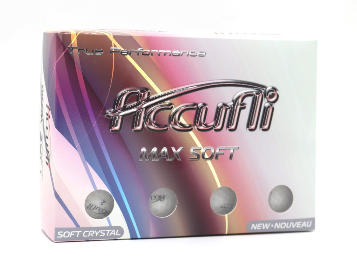 ACCUFLI Max Soft features aerodynamic dimples for stable flight and distance.